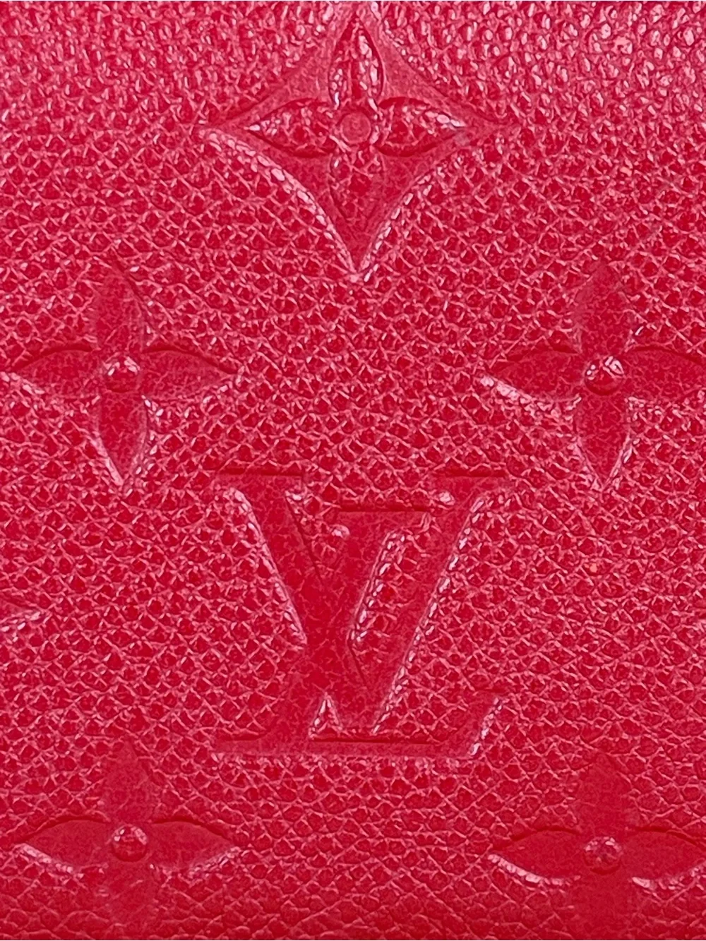 Louis Vuitton Cerise Monogram Empreinte Zippy Wallet With Dust Bag and Box